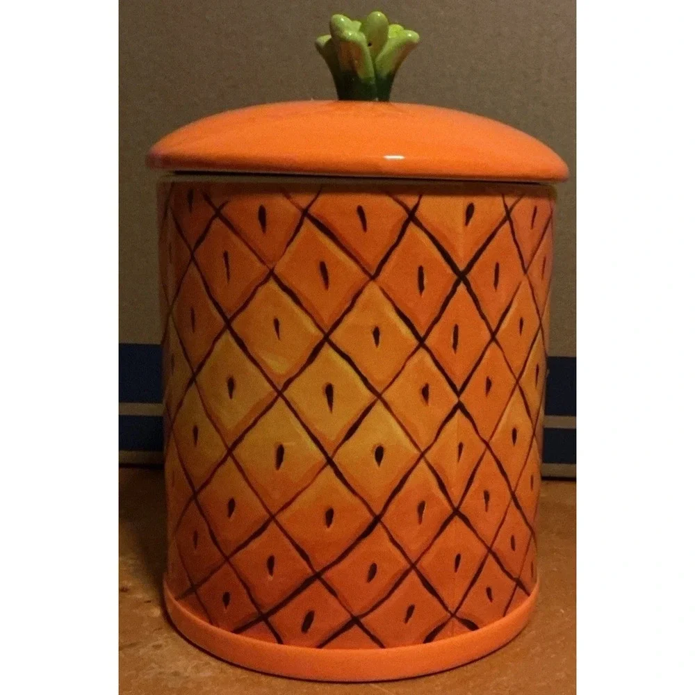 2019 Nickelodeon Spongebob Square‎ Pants Pineapple Orange Creamic Cookie Jar